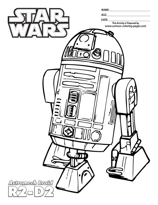 Lego Star Wars Coloring Pages R2D2 - Part 3